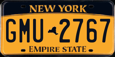 NY license plate GMU2767