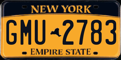 NY license plate GMU2783