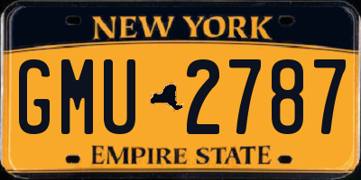 NY license plate GMU2787