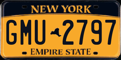 NY license plate GMU2797