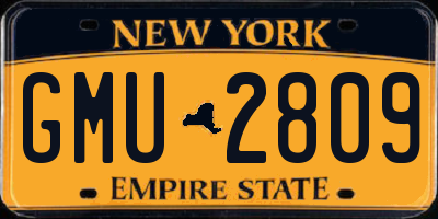 NY license plate GMU2809