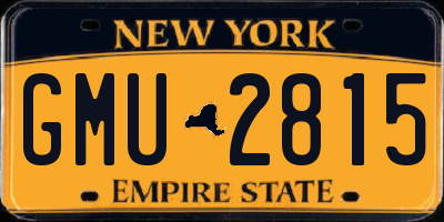 NY license plate GMU2815
