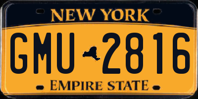 NY license plate GMU2816