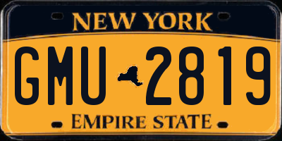 NY license plate GMU2819