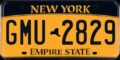 NY license plate GMU2829