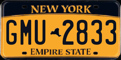NY license plate GMU2833