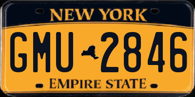 NY license plate GMU2846