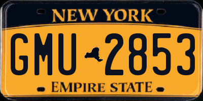 NY license plate GMU2853