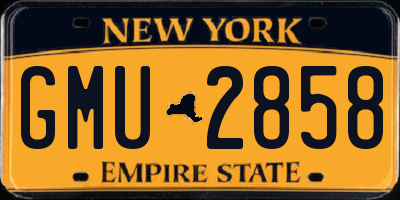 NY license plate GMU2858