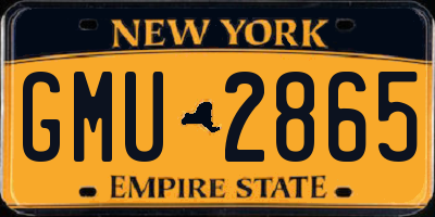 NY license plate GMU2865
