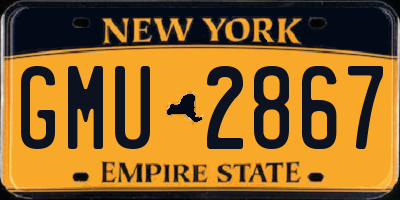 NY license plate GMU2867