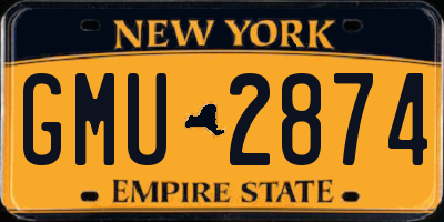 NY license plate GMU2874