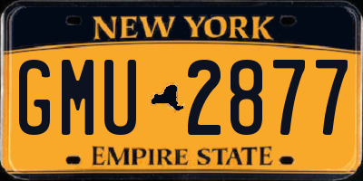 NY license plate GMU2877