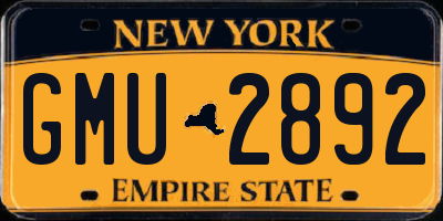 NY license plate GMU2892