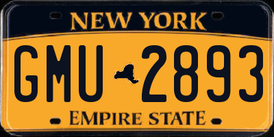 NY license plate GMU2893
