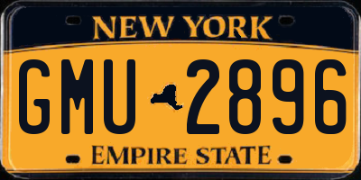 NY license plate GMU2896