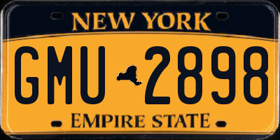 NY license plate GMU2898