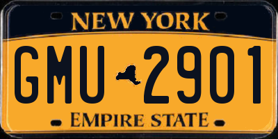 NY license plate GMU2901