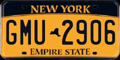 NY license plate GMU2906