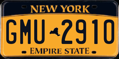 NY license plate GMU2910