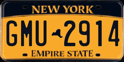 NY license plate GMU2914
