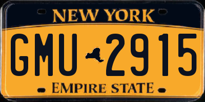 NY license plate GMU2915