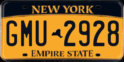 NY license plate GMU2928