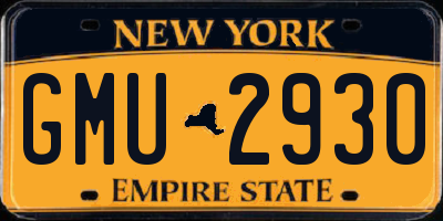 NY license plate GMU2930