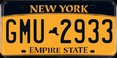 NY license plate GMU2933
