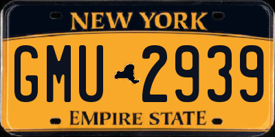 NY license plate GMU2939