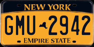 NY license plate GMU2942