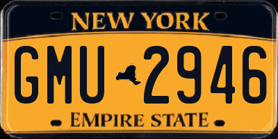 NY license plate GMU2946