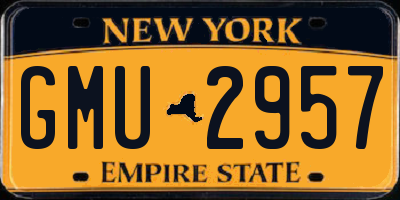 NY license plate GMU2957