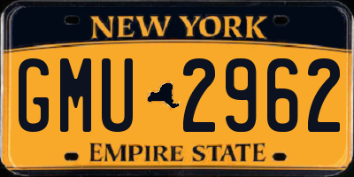 NY license plate GMU2962