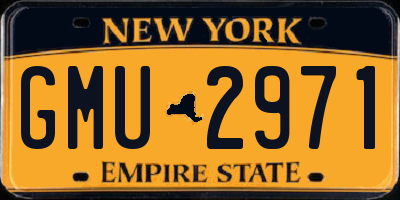 NY license plate GMU2971