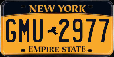 NY license plate GMU2977