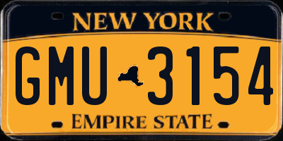 NY license plate GMU3154