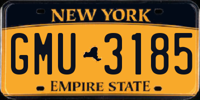 NY license plate GMU3185
