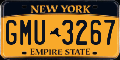 NY license plate GMU3267