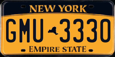 NY license plate GMU3330
