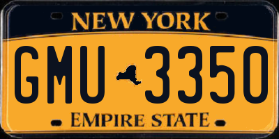 NY license plate GMU3350