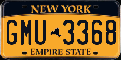 NY license plate GMU3368
