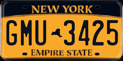 NY license plate GMU3425