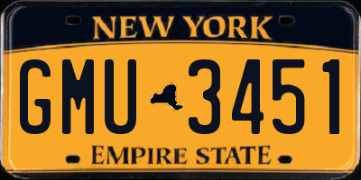 NY license plate GMU3451