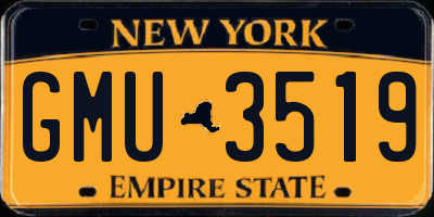 NY license plate GMU3519