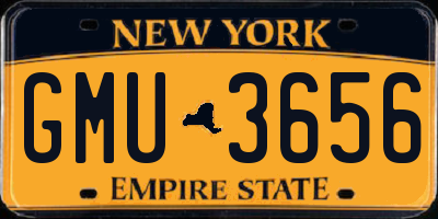 NY license plate GMU3656
