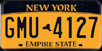 NY license plate GMU4127
