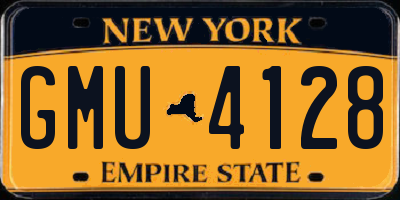 NY license plate GMU4128