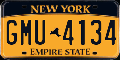 NY license plate GMU4134