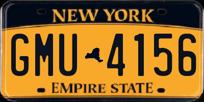 NY license plate GMU4156